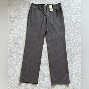 Old Navy NWT Low Waist Stretch Gray Pinstriped Trousers Sz. 10R